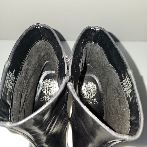 NEW Vince Camuto Allie Ankle Bootie Womens 10  Black Leather Western Block Heel - Picture 10 of 14
